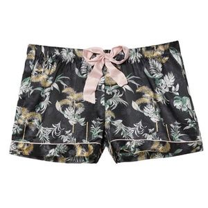 Victoria Secret Tropical Palm Satin Sleep Shorts
